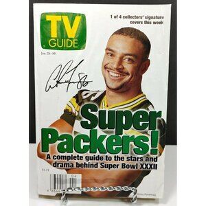 Vintage TV Guide Super Packers Cover Featuring Antonio Freeman Guide Super Bowl